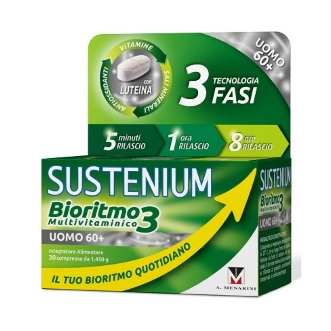 Sustenium Vb Sustenium Bioritmo3 Multivitaminico Integratore Alimentare Uomo 60+ 30 ...