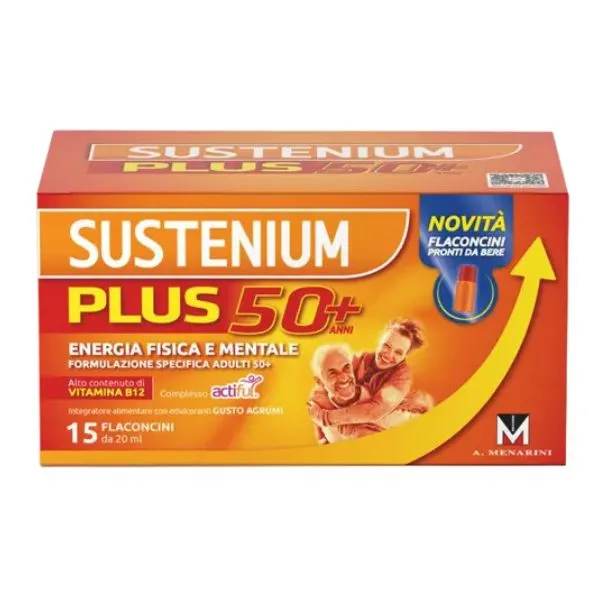 Sustenium Plus Sustenium Plus 50+ Integratore Multivitaminico 15 Flaconcini